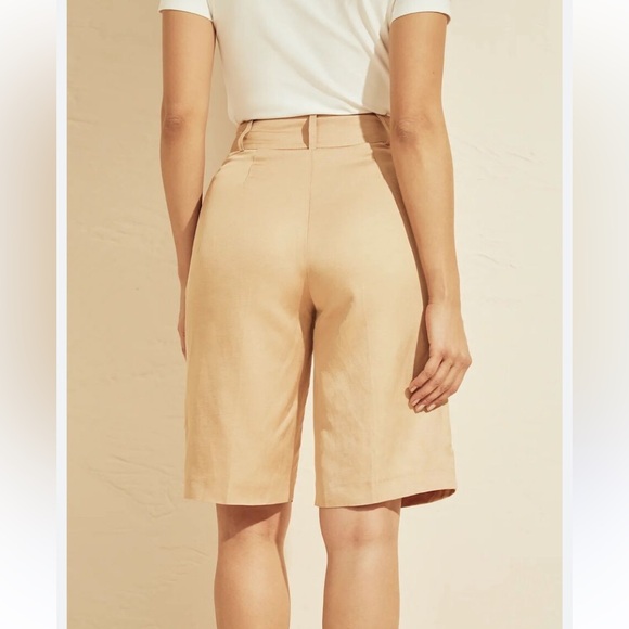 Marciano Long Bermuda Linen Pants - Size L - Picture 3 of 5